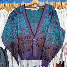 Load image into Gallery viewer, Saturday’s Paisley Cardigan Sweater
