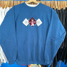Load image into Gallery viewer, Snowman Embroidery Collared Crewneck Sweatshirt
