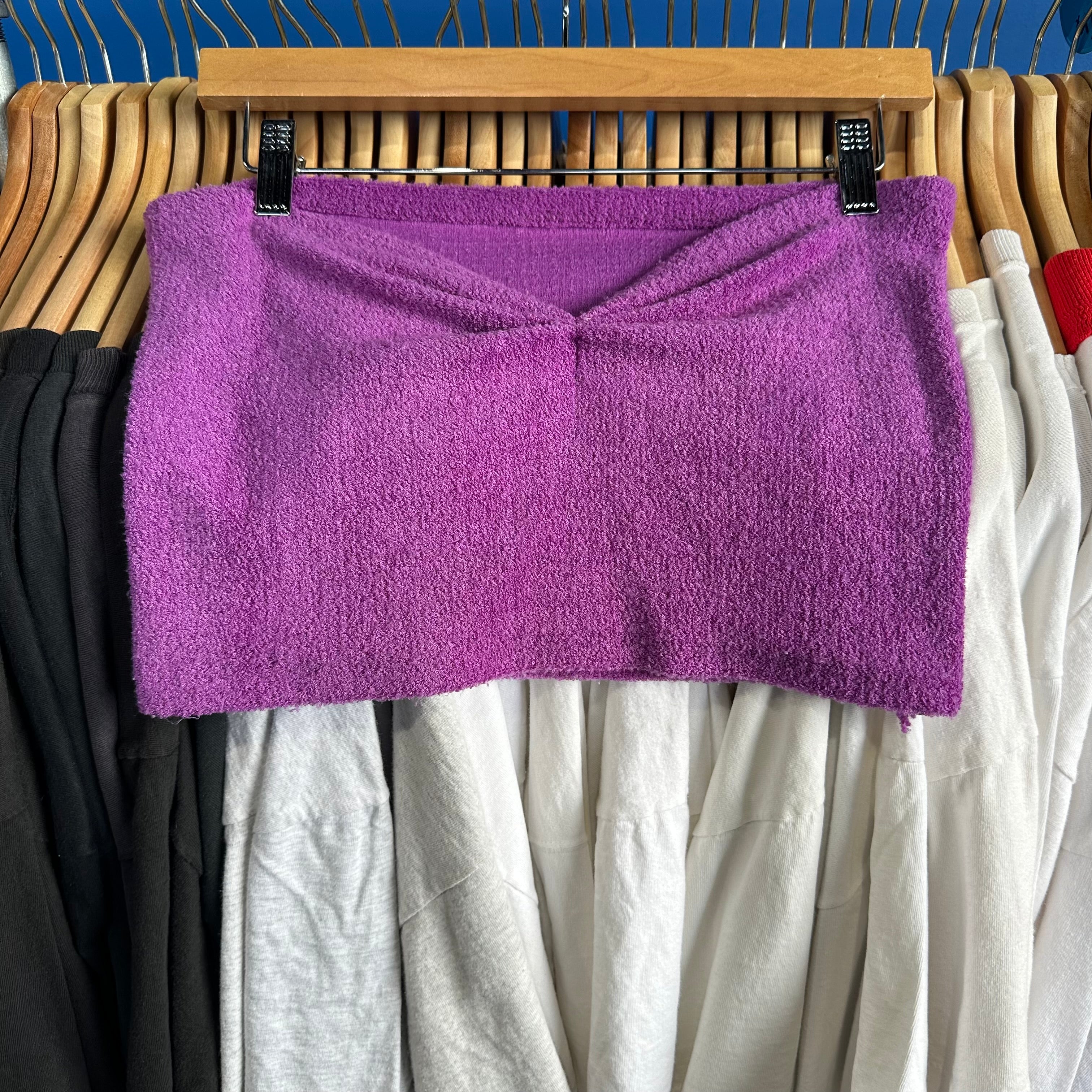 Purple Terry-Cloth-Like Tube Top