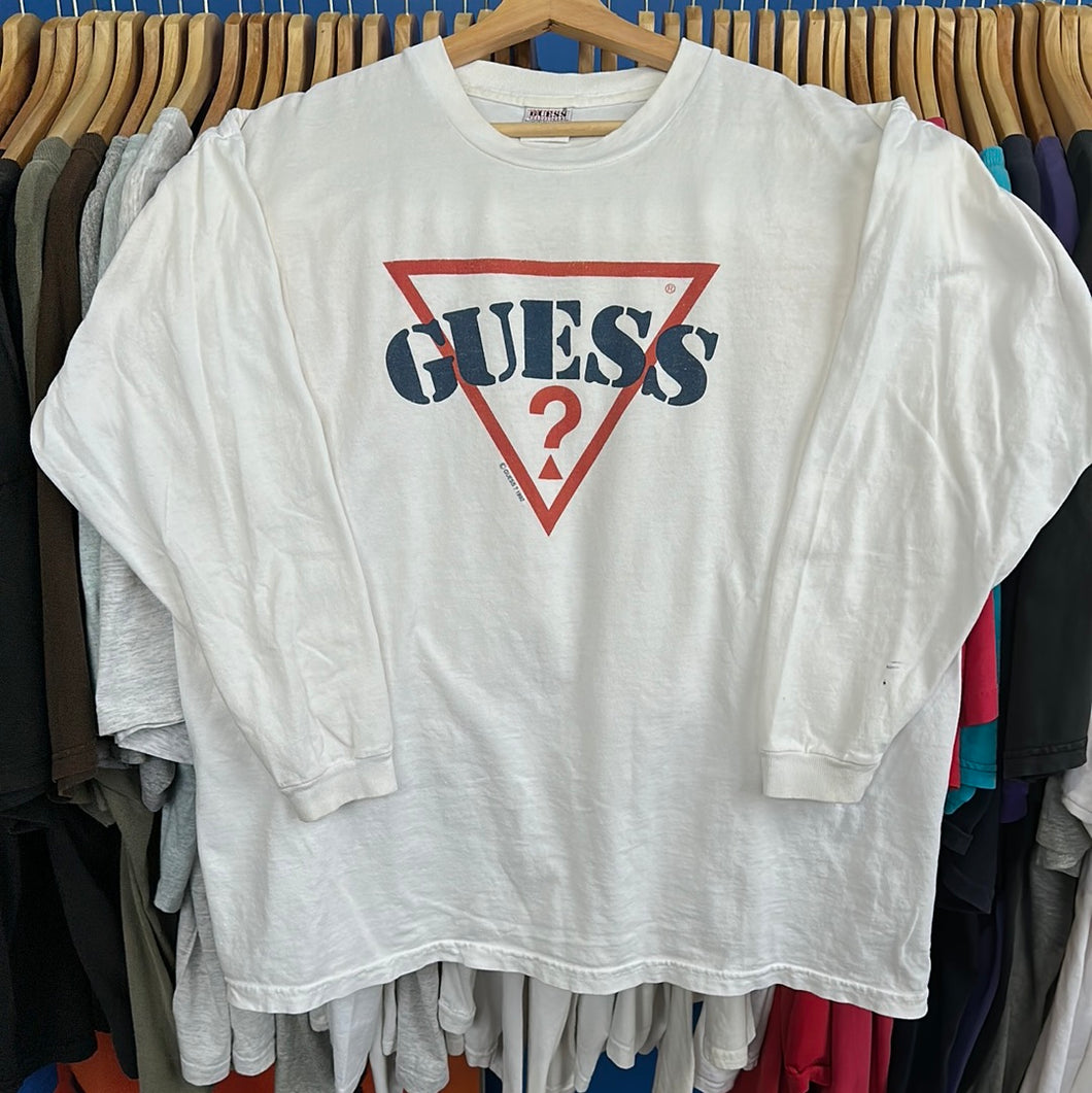 Guess Triangle Emblem Long Sleeve T-Shirt