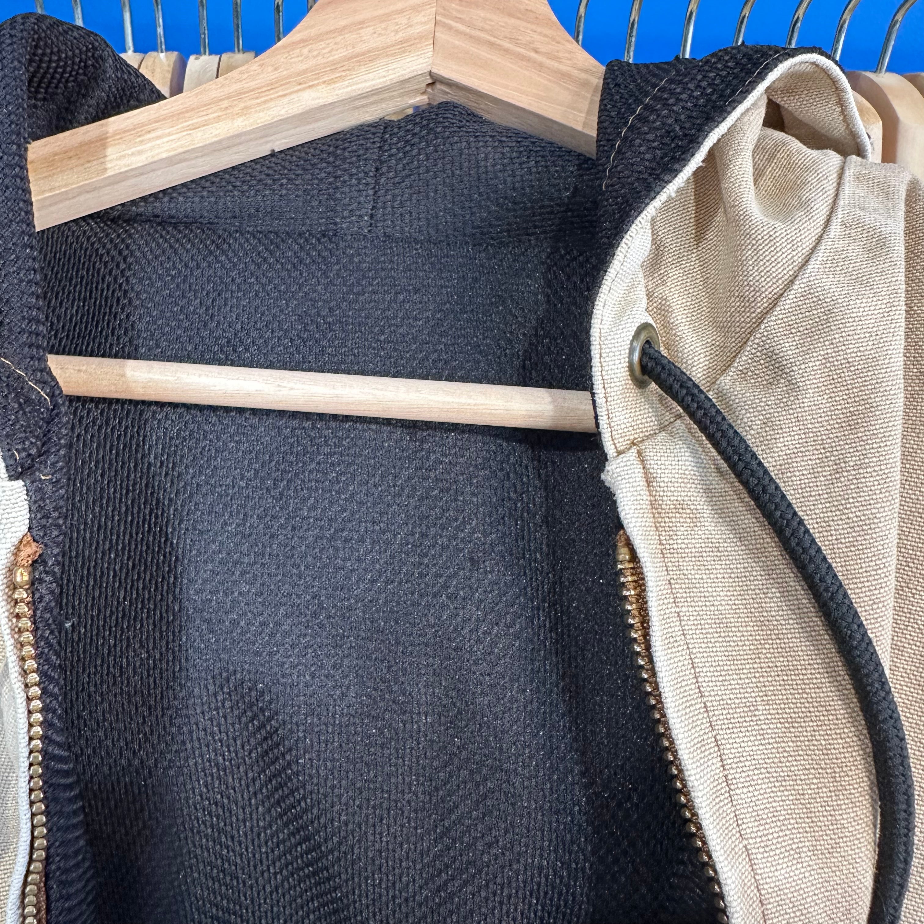 Tan Hooded Workwear Shell Jacket