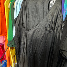 Load image into Gallery viewer, Black Wrap Around Intimate/Sleep Long Dress
