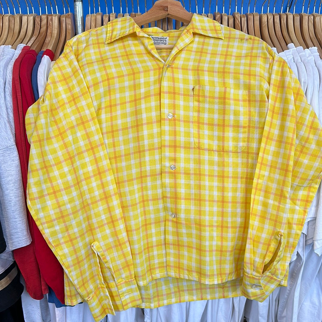 Yellow Plaid Button Up