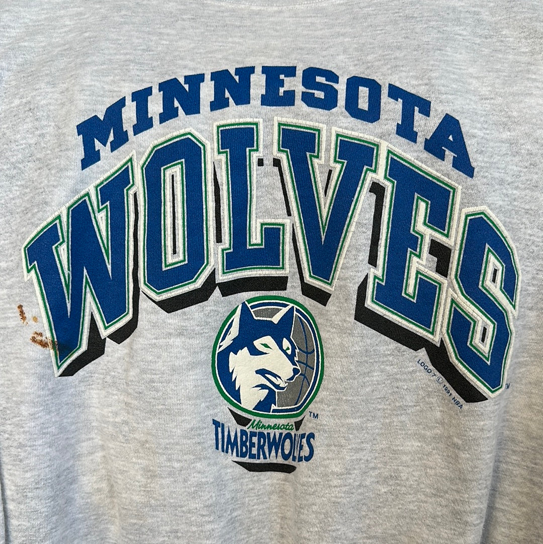 MN Timberwolves Script Crewneck Sweatshirt