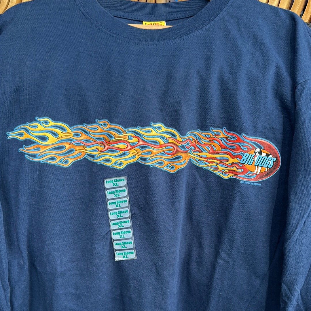 Big Dogs Flame Deadstock Long Sleeve T-Shirt