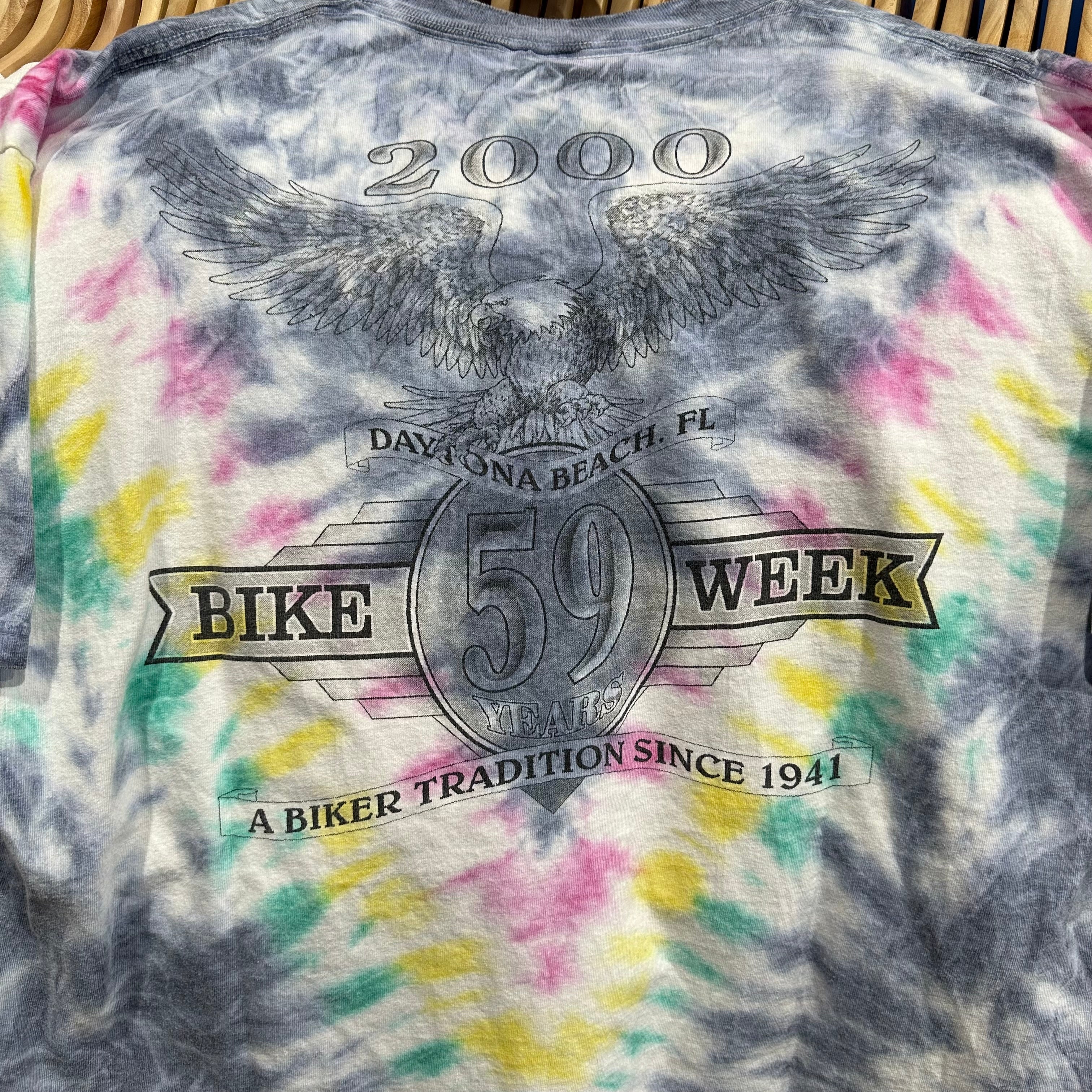 2000 Bike Week Dayton Tie Dye T-Shirt