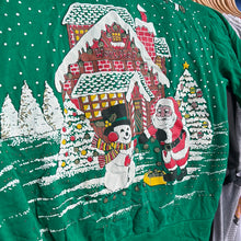 Load image into Gallery viewer, Santa’s Workshop Sparkly Turtle Neck Sweatshirt
