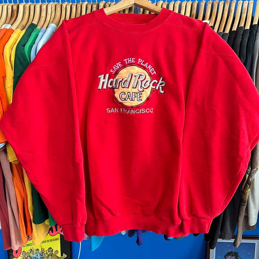Hard Rock Cafe San Francisco Red Crewneck Sweatshirt