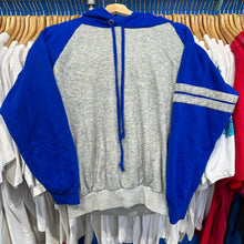 Load image into Gallery viewer, Blue &amp; Gray Color Block Hoodie Sweatshirt
