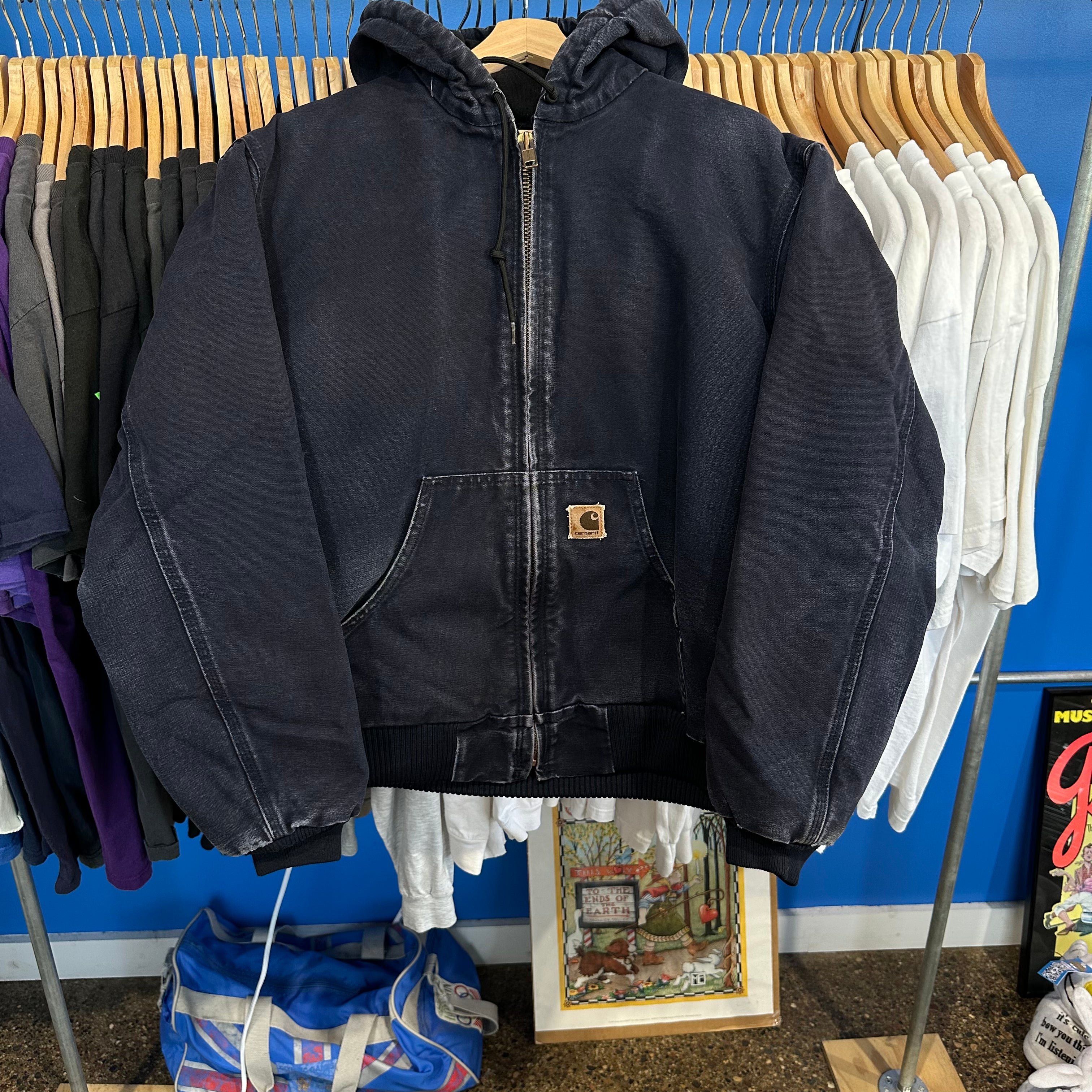 Carhartt Blue/Black Hooded Jacket