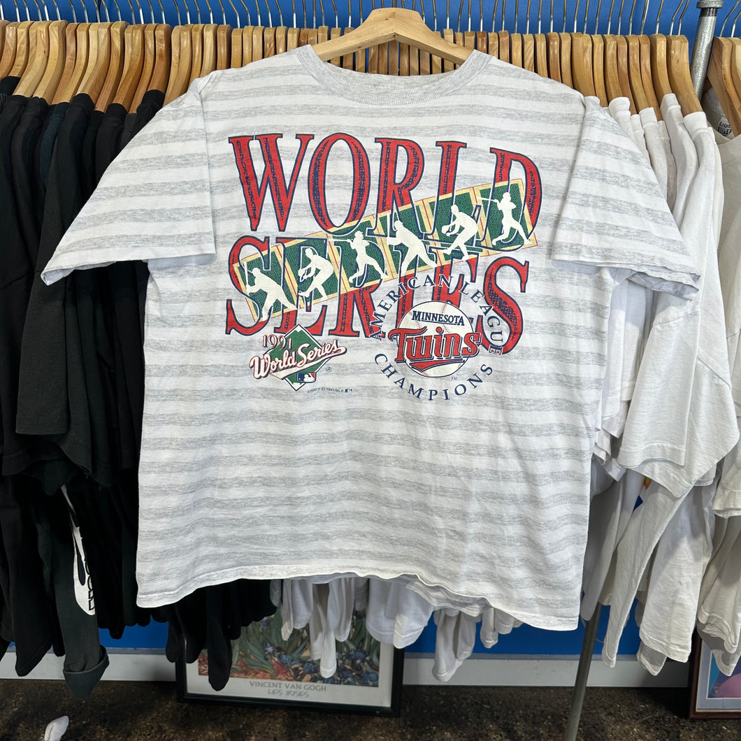 MN Twins 1991 World Series Striped T-Shirt