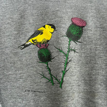 Load image into Gallery viewer, Goldfinch Thistle Grey Cropped Crewneck Sweatshirt
