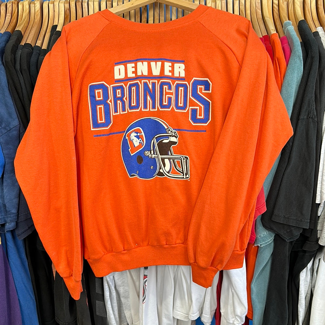 Orange Denver Broncos Crewneck Sweatshirt