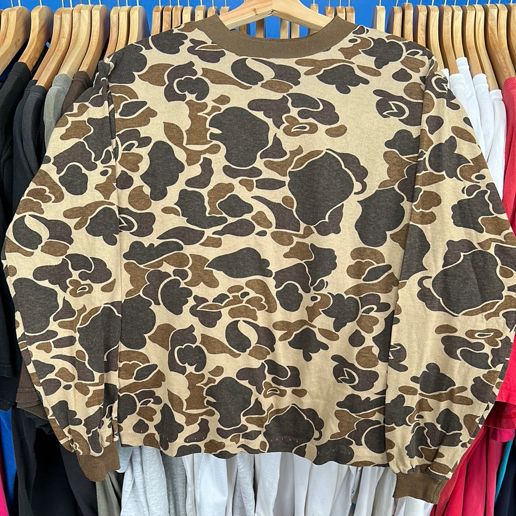 Duck Camo Mock Neck Long Sleeve T-Shirt