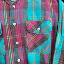 Load image into Gallery viewer, Fiver Brothers Pink &amp; Teal Flannel Button Up
