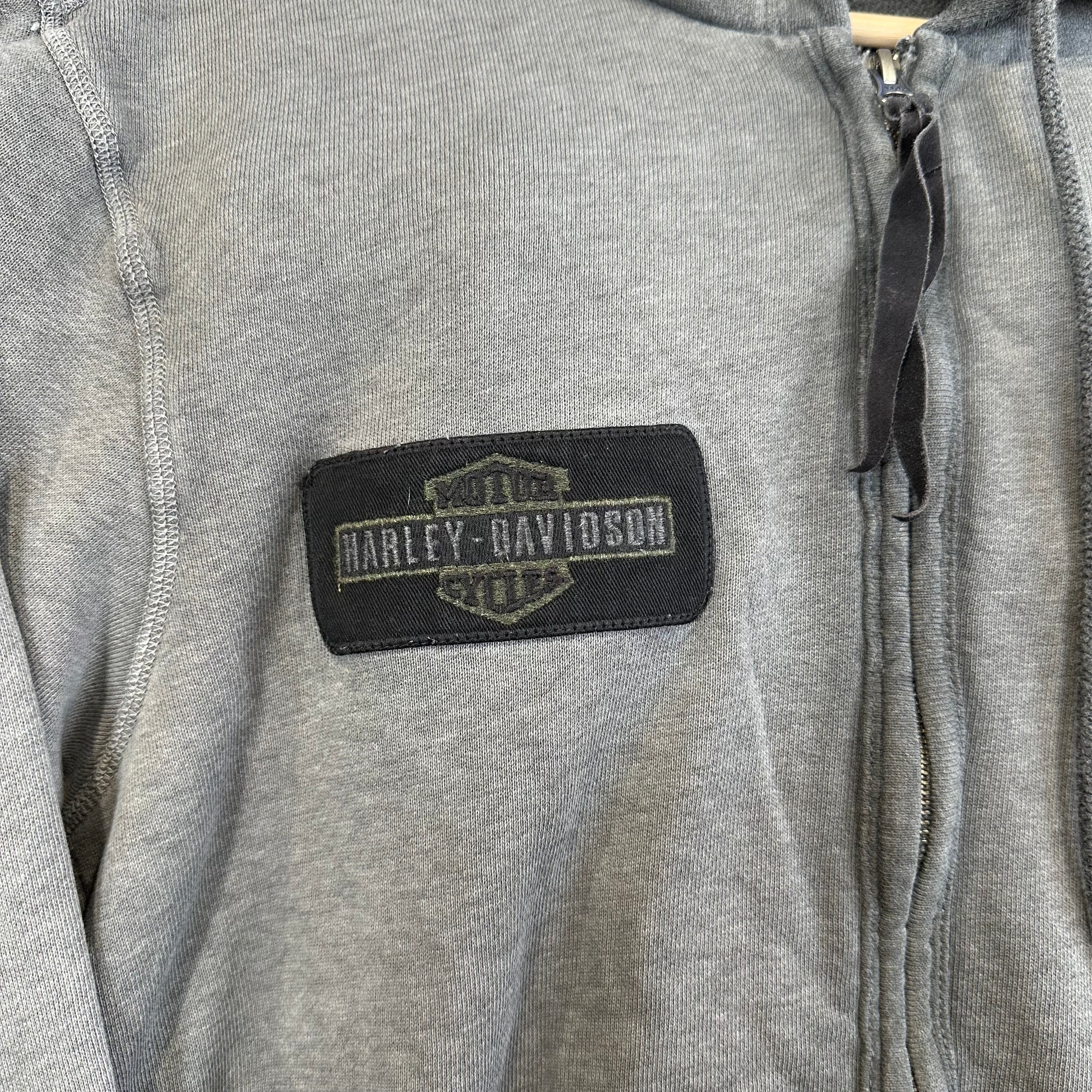 Harley Davidson Zip-Up Faded Hoodie Sweatshirt