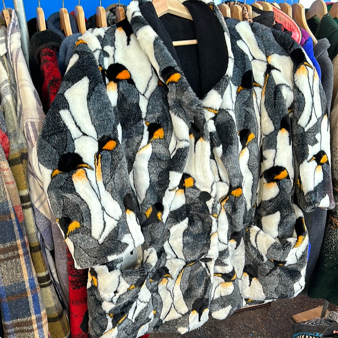 Penguins Button Up Fleece