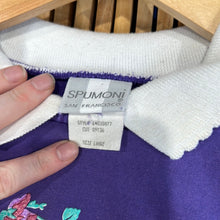 Load image into Gallery viewer, Glitter Roses Collared Crewneck Sweatshirt
