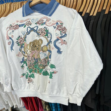 Load image into Gallery viewer, Kitten and Teddy in Basket Collared Grandma Sweatshirt
