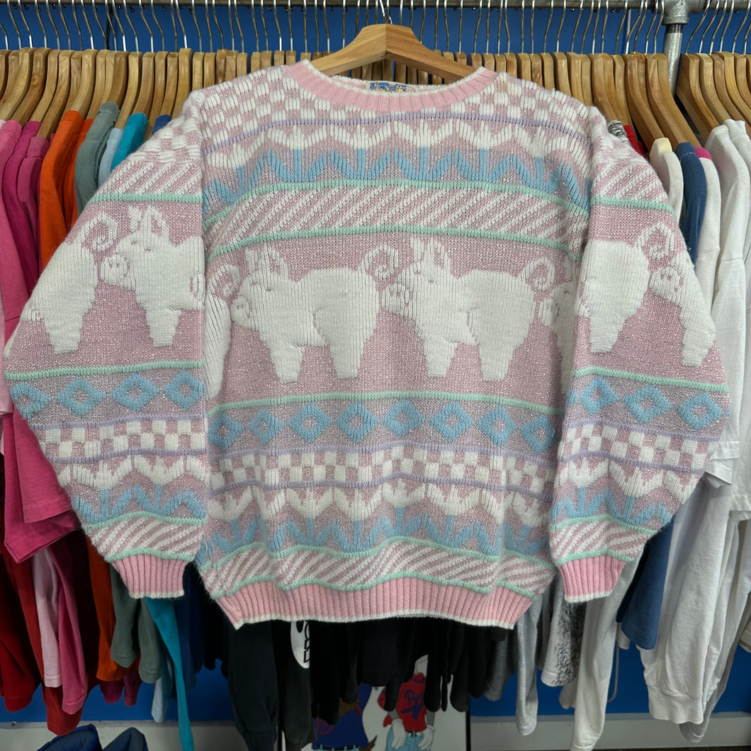 Pastel Rose Pig Sweater