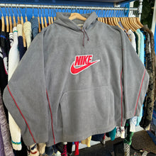 Load image into Gallery viewer, Gray With Red Logo Nike Hoodie Fleece
