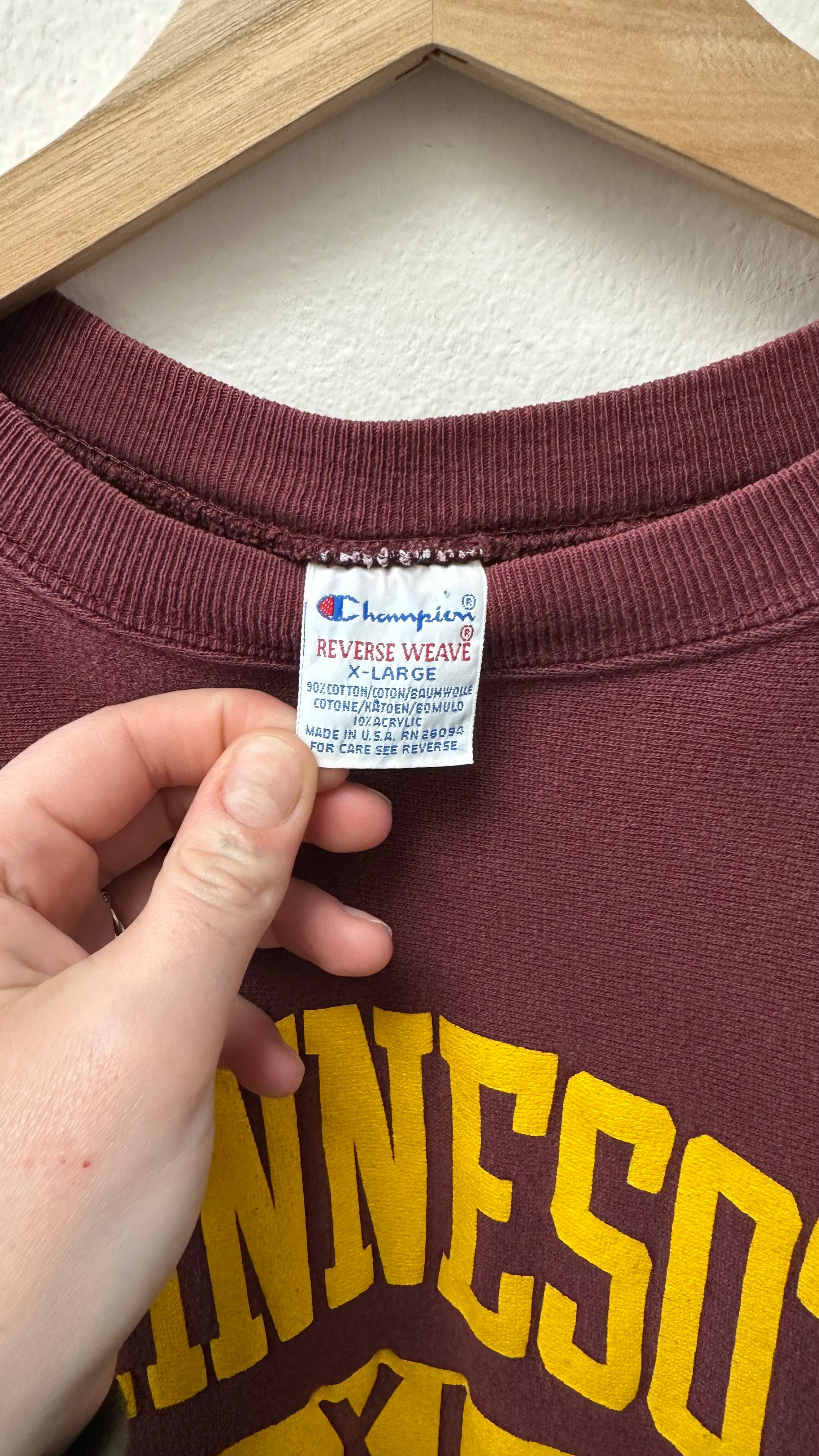 University of Minnesota Champion Reverse Weave Sweatshirt