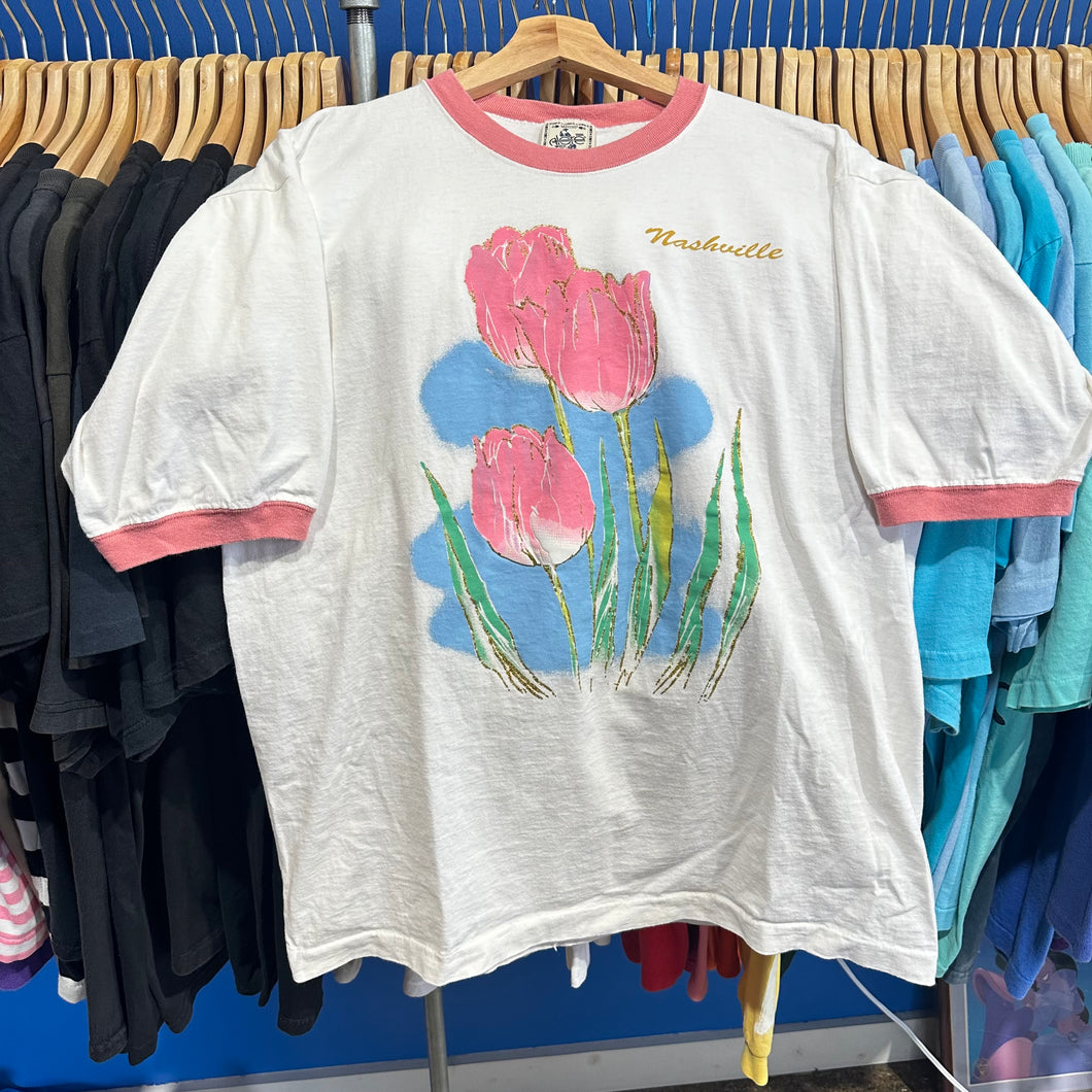 Nashville Flowers Ringer T-Shirt