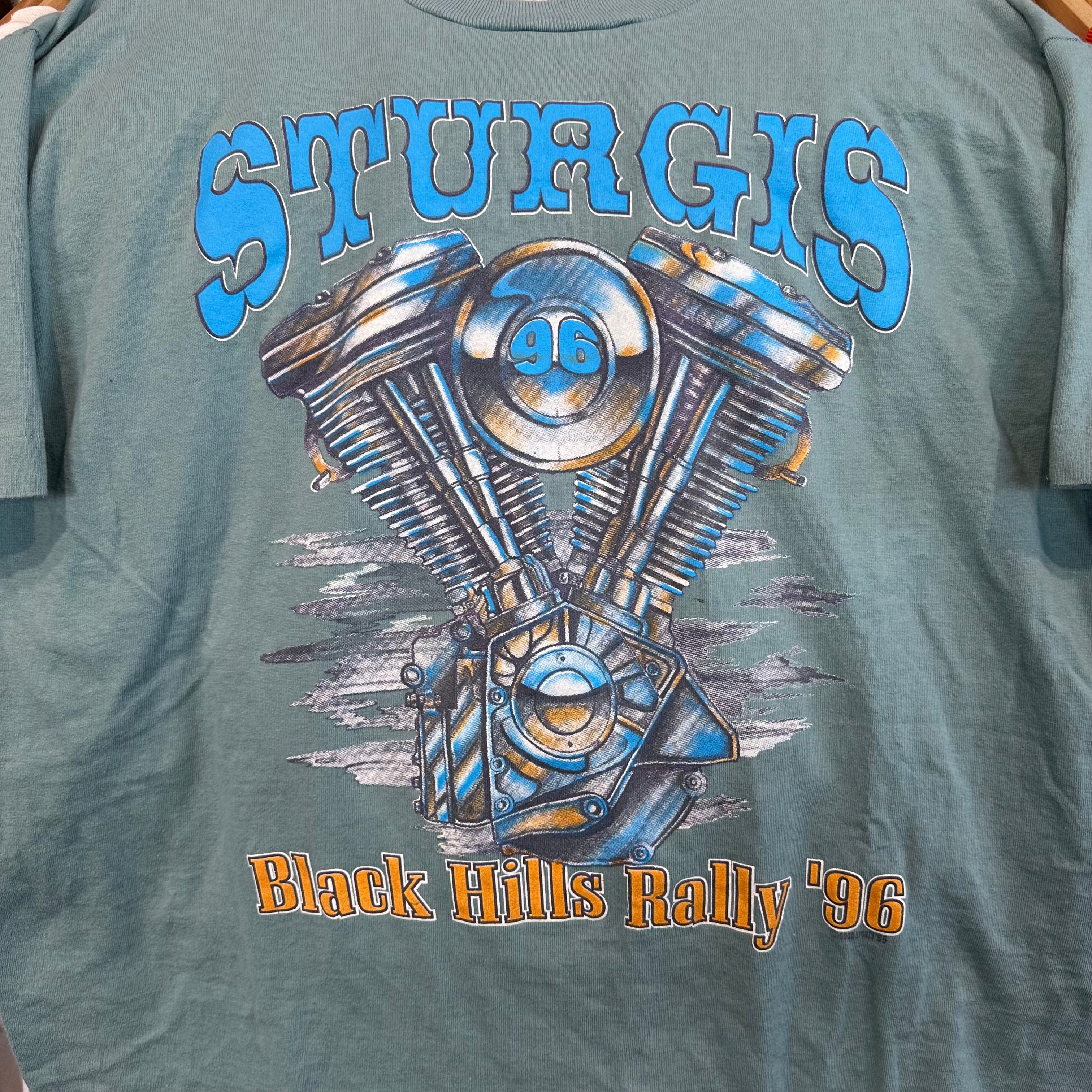 Sturgis ‘96 Engine Blue/Green T-Shirt
