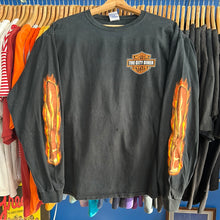 Load image into Gallery viewer, The City Diner Flame Harley Davidson Long Sleeve T-Shirt
