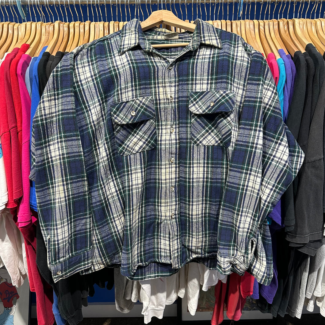 Five Brothers Blue Green Plaid Button Up