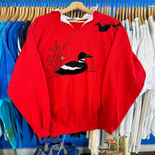 Load image into Gallery viewer, Loon Appliqué Collard Sweatshirt
