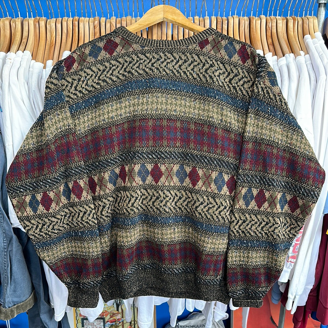 TSR Square Pattern Grandpa Sweater