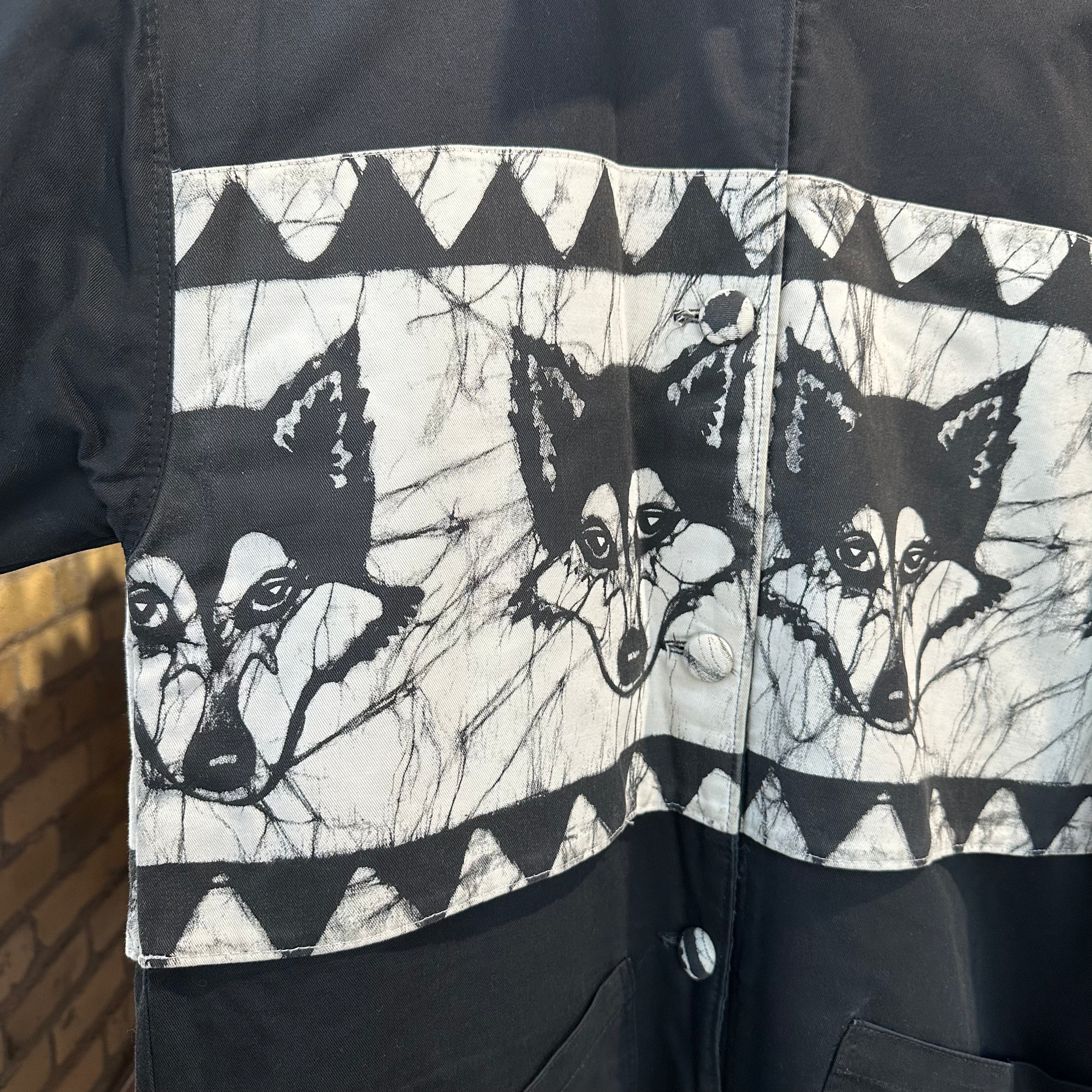 Stonewash Wolf Trench Coat