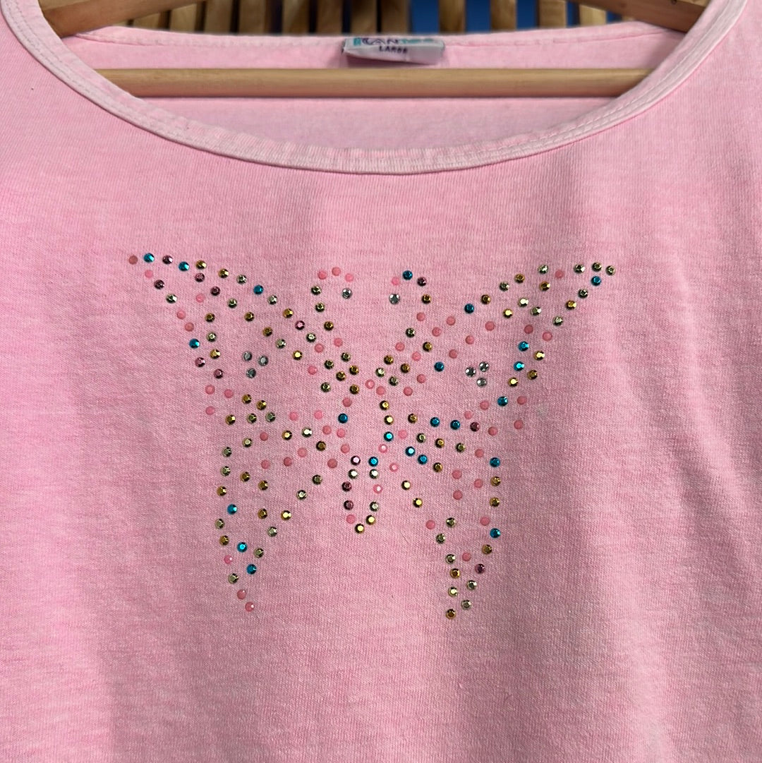 Sparkle Butterfly Femme Long Sleeve T-Shirt