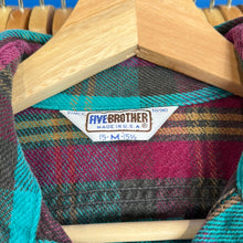 Load image into Gallery viewer, Fiver Brothers Pink &amp; Teal Flannel Button Up
