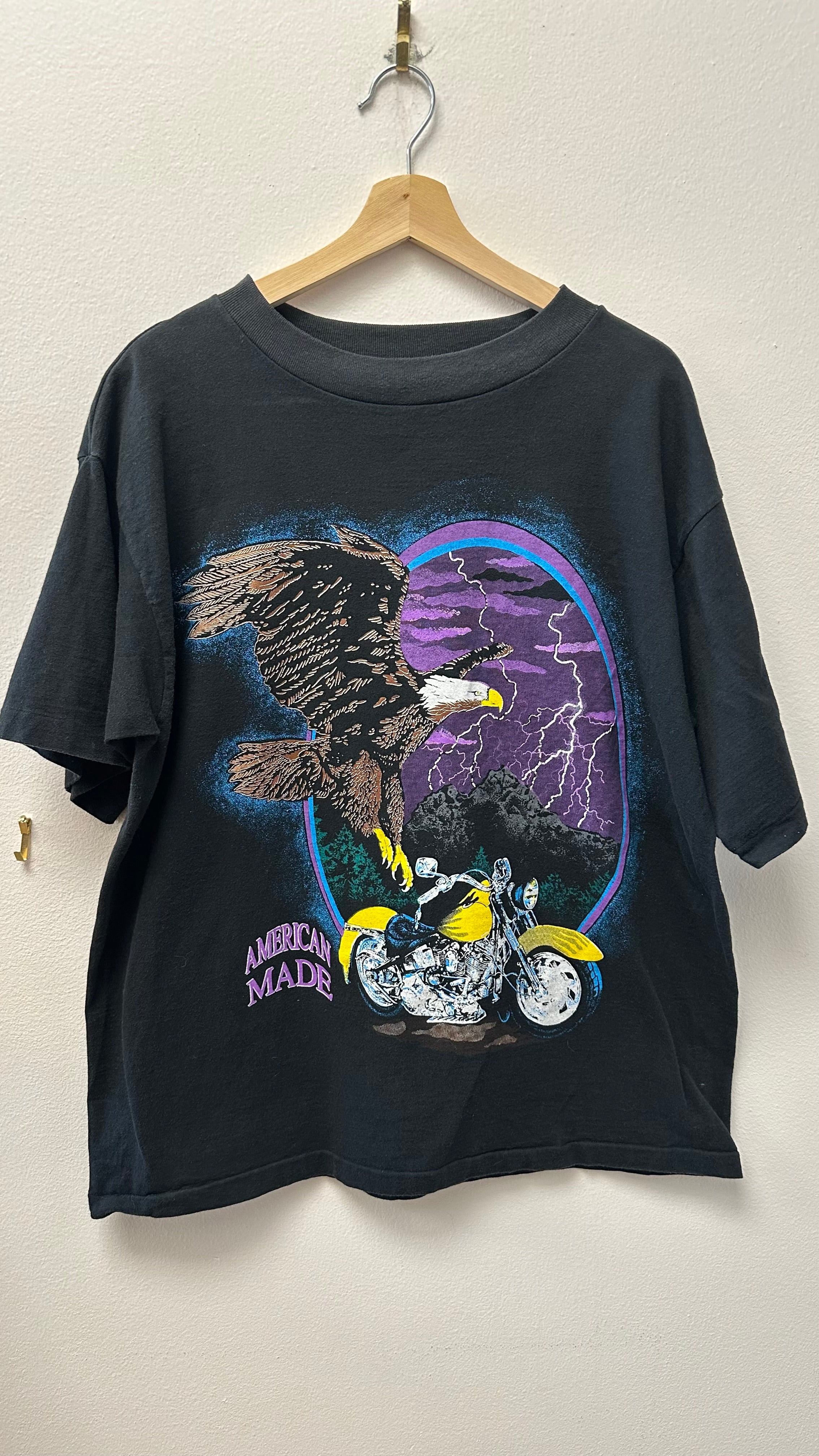 American Made Eagle & Motorbike T-Shirt