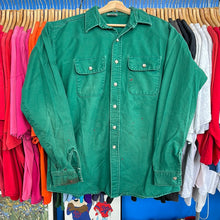 Load image into Gallery viewer, Five Brothers Green Chambray Button Up

