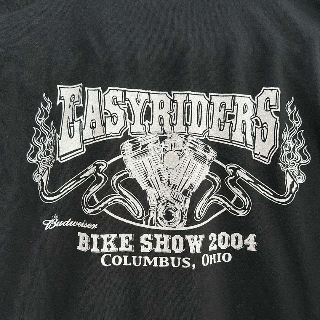 Easy Riders Blue Chrome Skull Long Sleeve T-Shirt