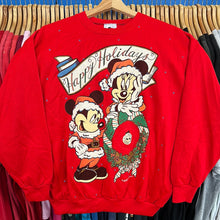 Load image into Gallery viewer, Mickey and Minnie Mouse Happy Holidays Crewneck Sweatshirt
