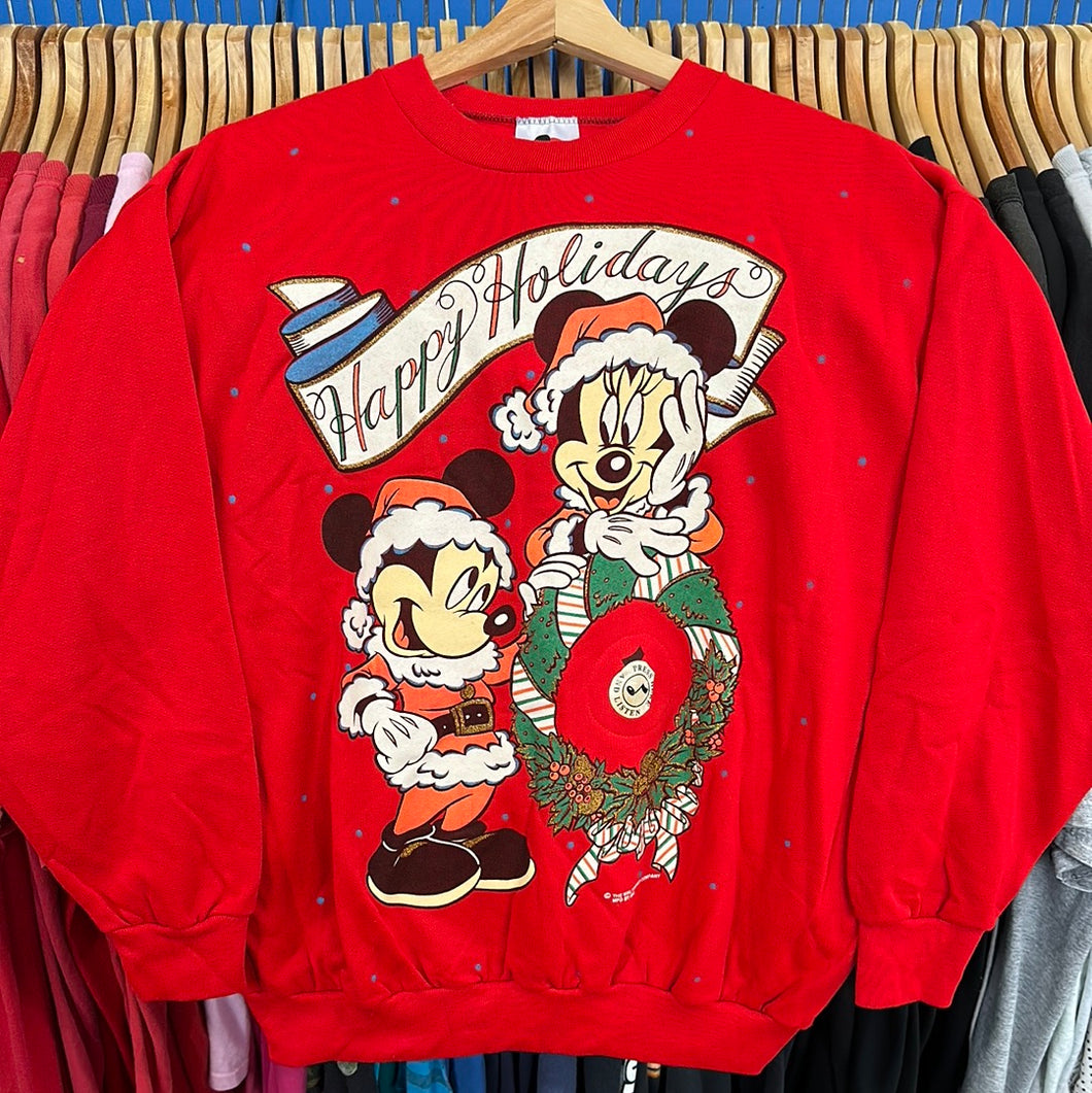Mickey and Minnie Mouse Happy Holidays Crewneck Sweatshirt