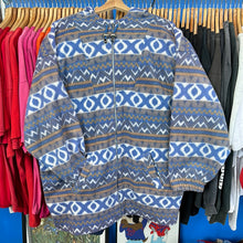 Load image into Gallery viewer, Faded Blue &amp; Yellow Patterned Fleece
