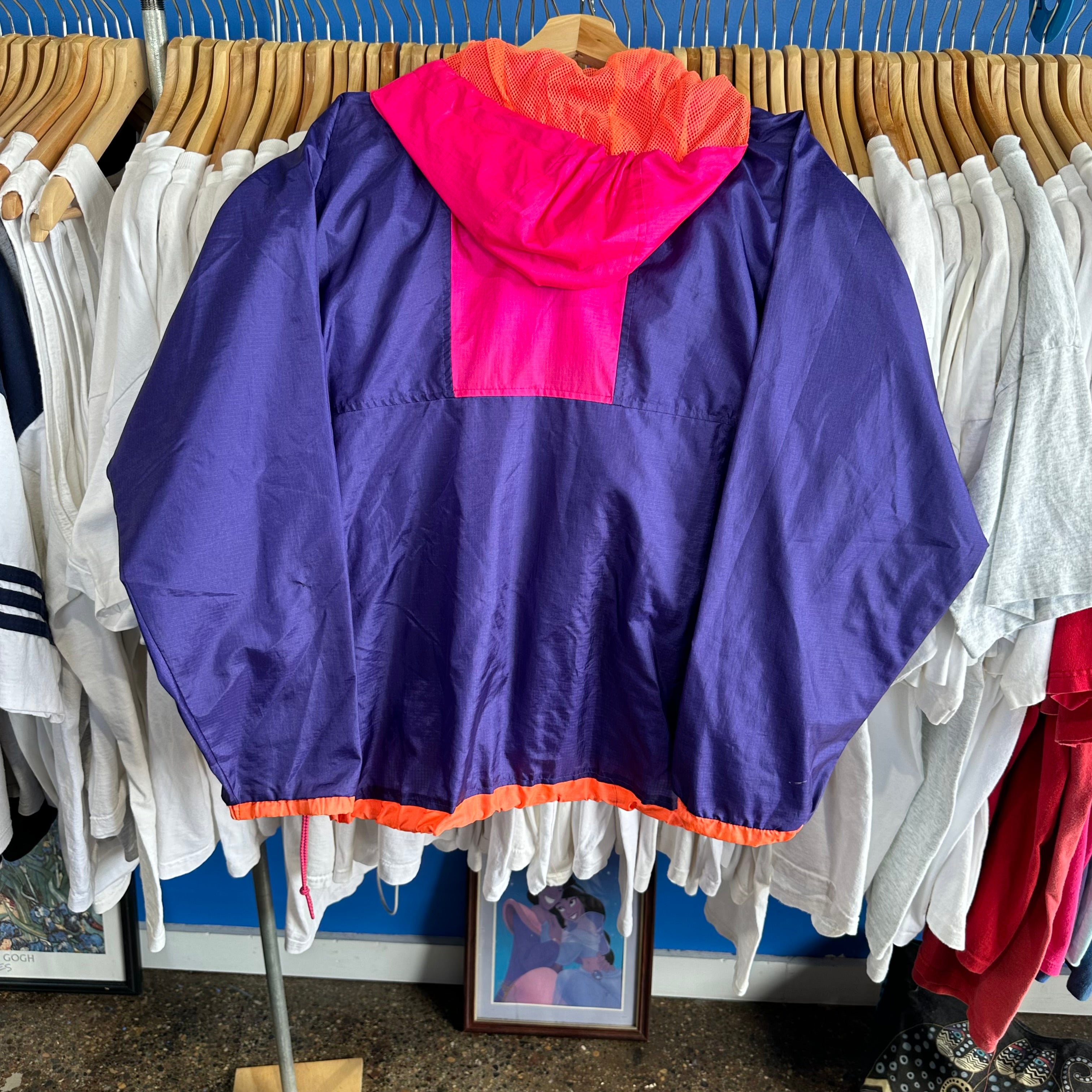 Columbia Neon Purple/Pink/Orange Windbreaker Jacket
