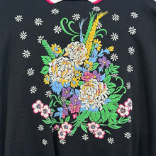 Load image into Gallery viewer, Neon Bouquet Collared Grandma Sweatshirt

