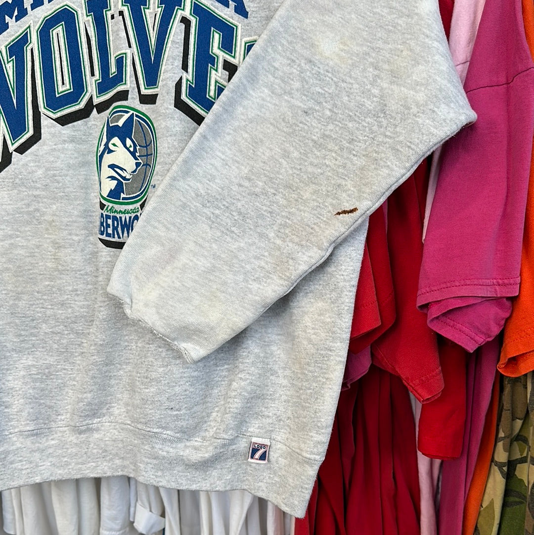 MN Timberwolves Script Crewneck Sweatshirt
