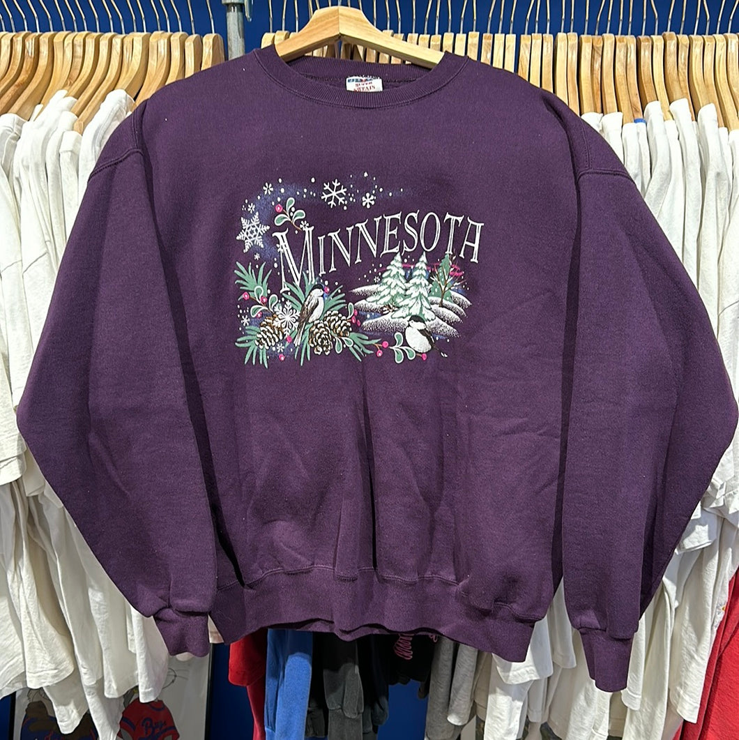 Minnesota Winter Scene Crewneck Sweatshirt