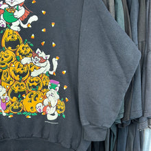 Load image into Gallery viewer, Kittens on Pumpkin Pyramid Crew Neck Sweatshirt
