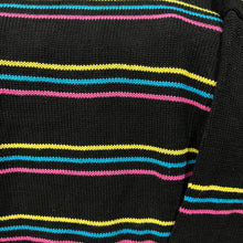 Load image into Gallery viewer, Black Neon Stripes Sweater
