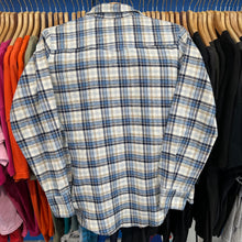 Load image into Gallery viewer, Blue Plaid Pearl Snap Button Up
