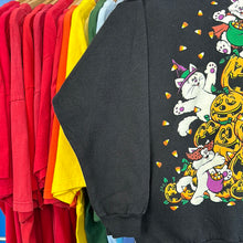 Load image into Gallery viewer, Kittens on Pumpkin Pyramid Crew Neck Sweatshirt
