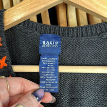 Load image into Gallery viewer, Ghost Cemetery Halloween Scene Beaded Vest Sweater
